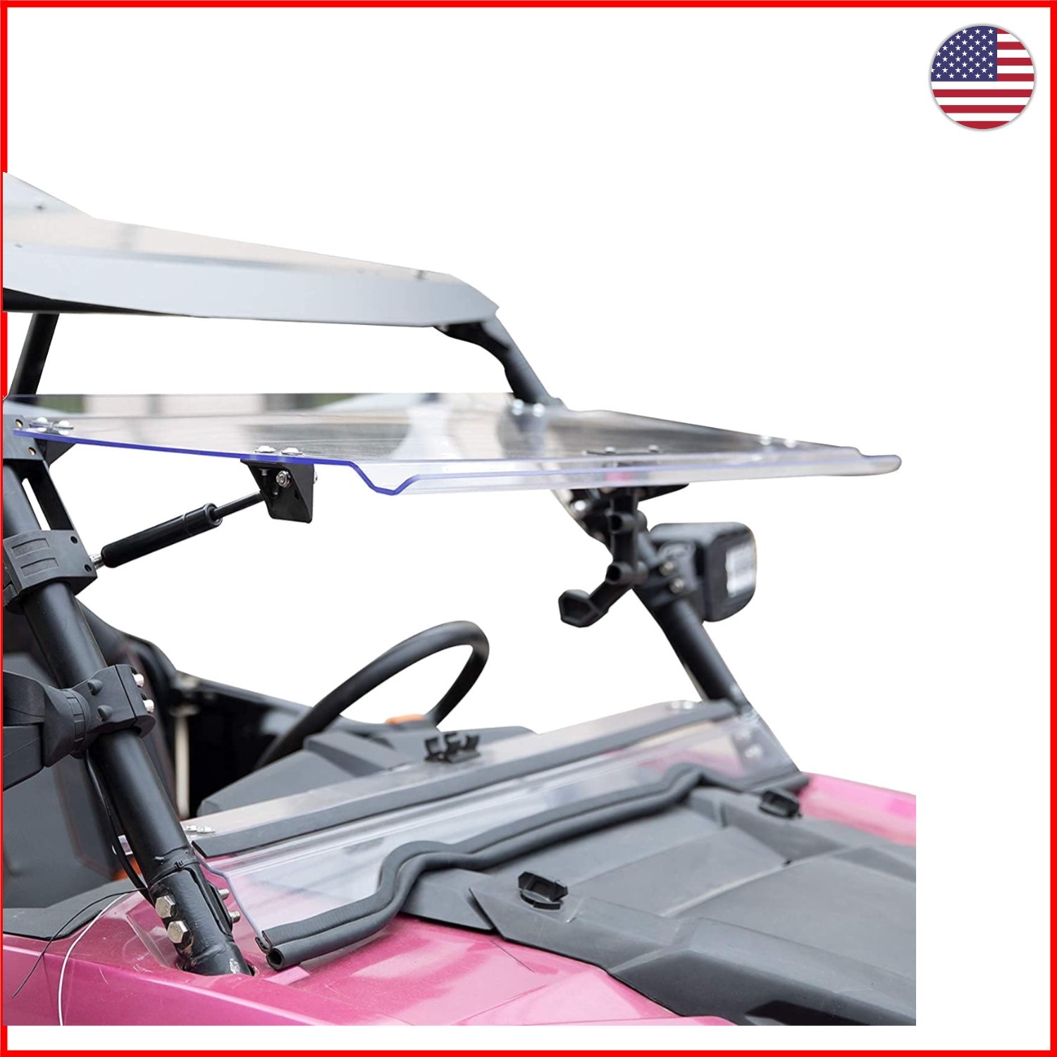 Durable 3-in-1 Flip Windshield with Rubber Seal for Polaris RZR XP Vehicles
