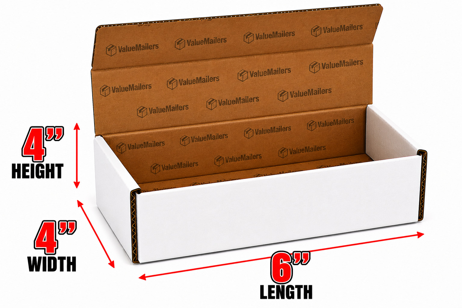 150 - 6 x 4 x 4 White Corrugated Shipping Mailer Packing Box Boxes