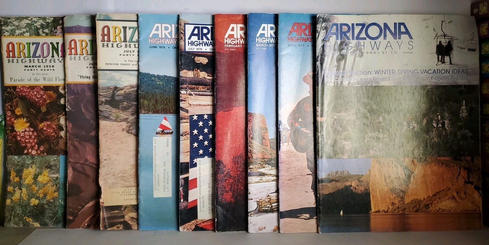 Vintage Arizona Highways Magazine Lot of 9 1958-1986 Travel Photography Vintage Arizona Highways Magazine Lot of 9 1958-1986 Travel Photography
