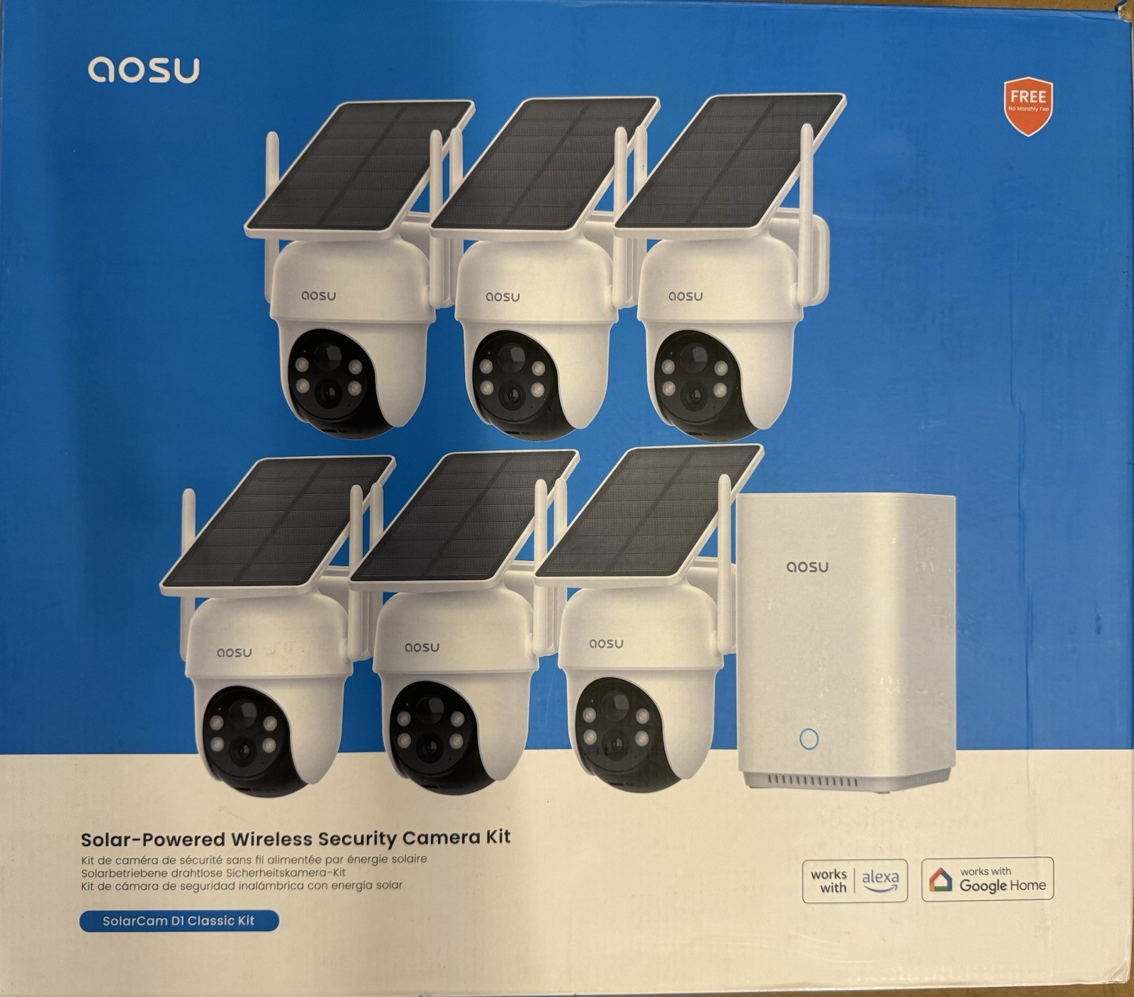 Security Cameras Outdoor Wireless, 6Cam Kit, Solar Powered.360 Pan 5MP NEW(open Security Cameras Outdoor Wireless, 6Cam Kit, Solar Powered.360 Pan 5MP NEW(open