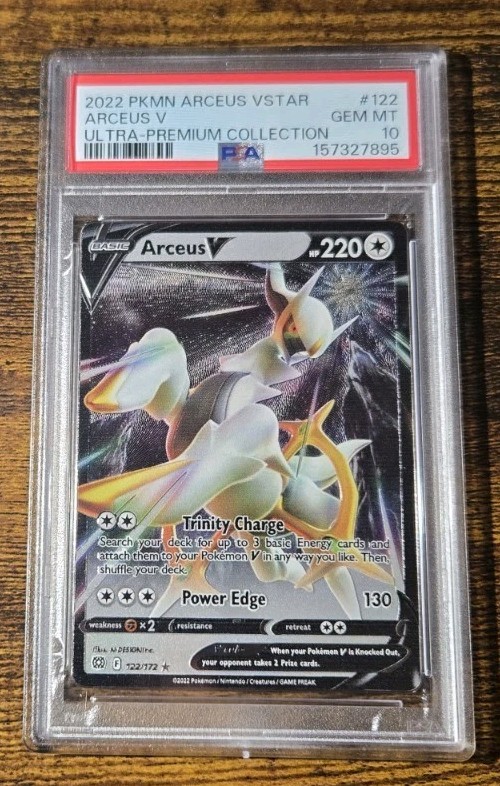2022 Pokemon Arceus V Ultra Premium Collection #122 (Metal) PSA 10