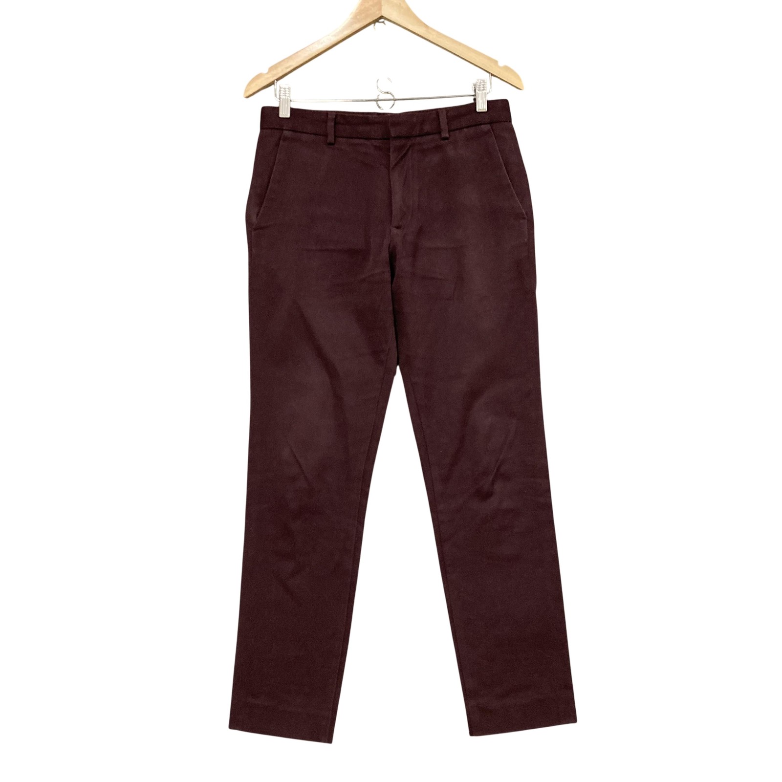 COS Pants Mens 30x30 Red Burgundy Chino Slim Fit Cotton Casual Pockets Autumn