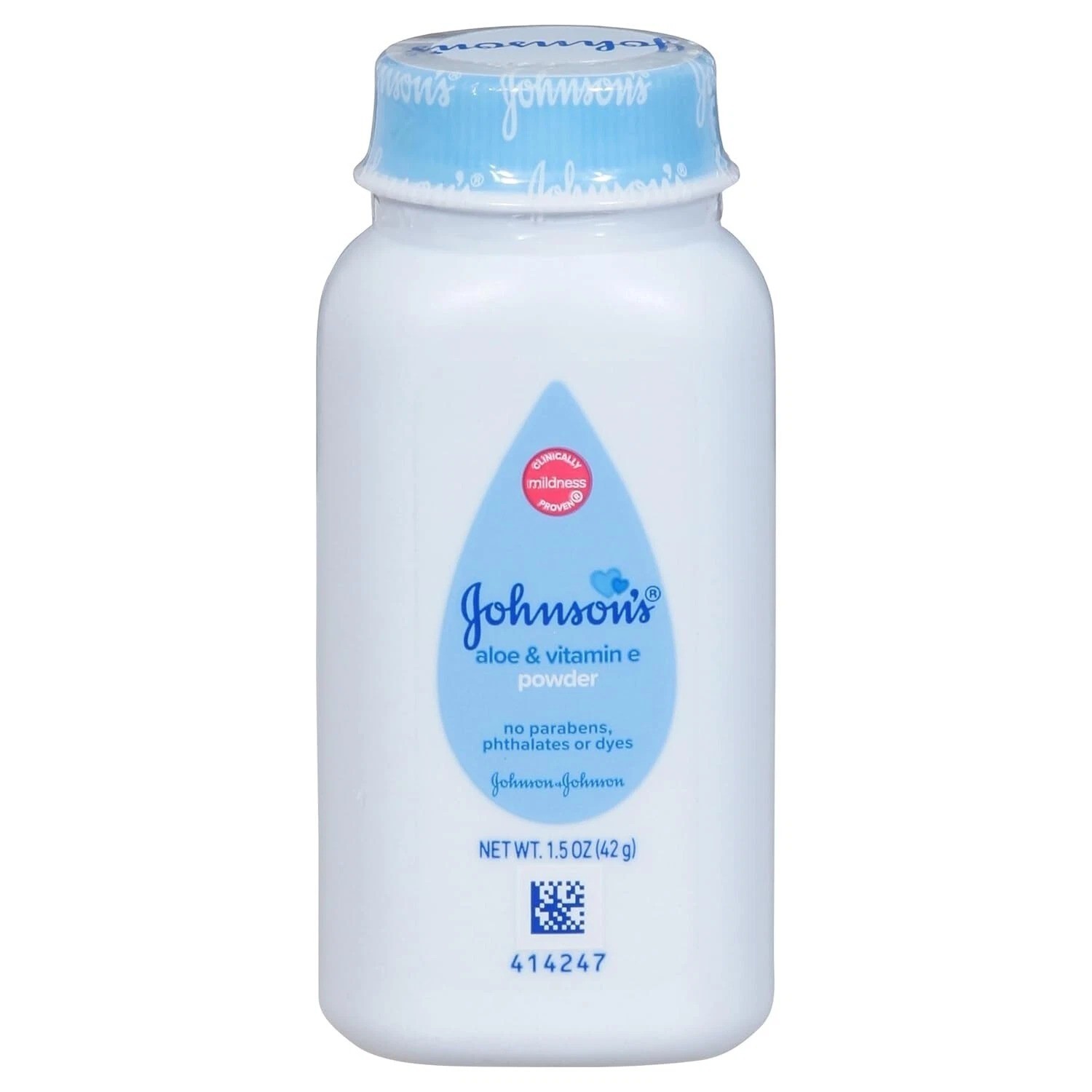 Johnson\'s Baby Powder Naturally Derived Cornstarch with Aloe & Vitamin E, 1.5 oz