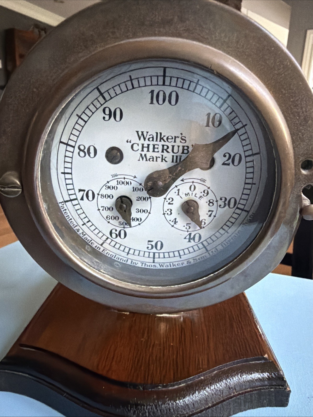 Antique Brass Walker's Cherub Mark III Taffrail Ship Log Nautical Decor Untested