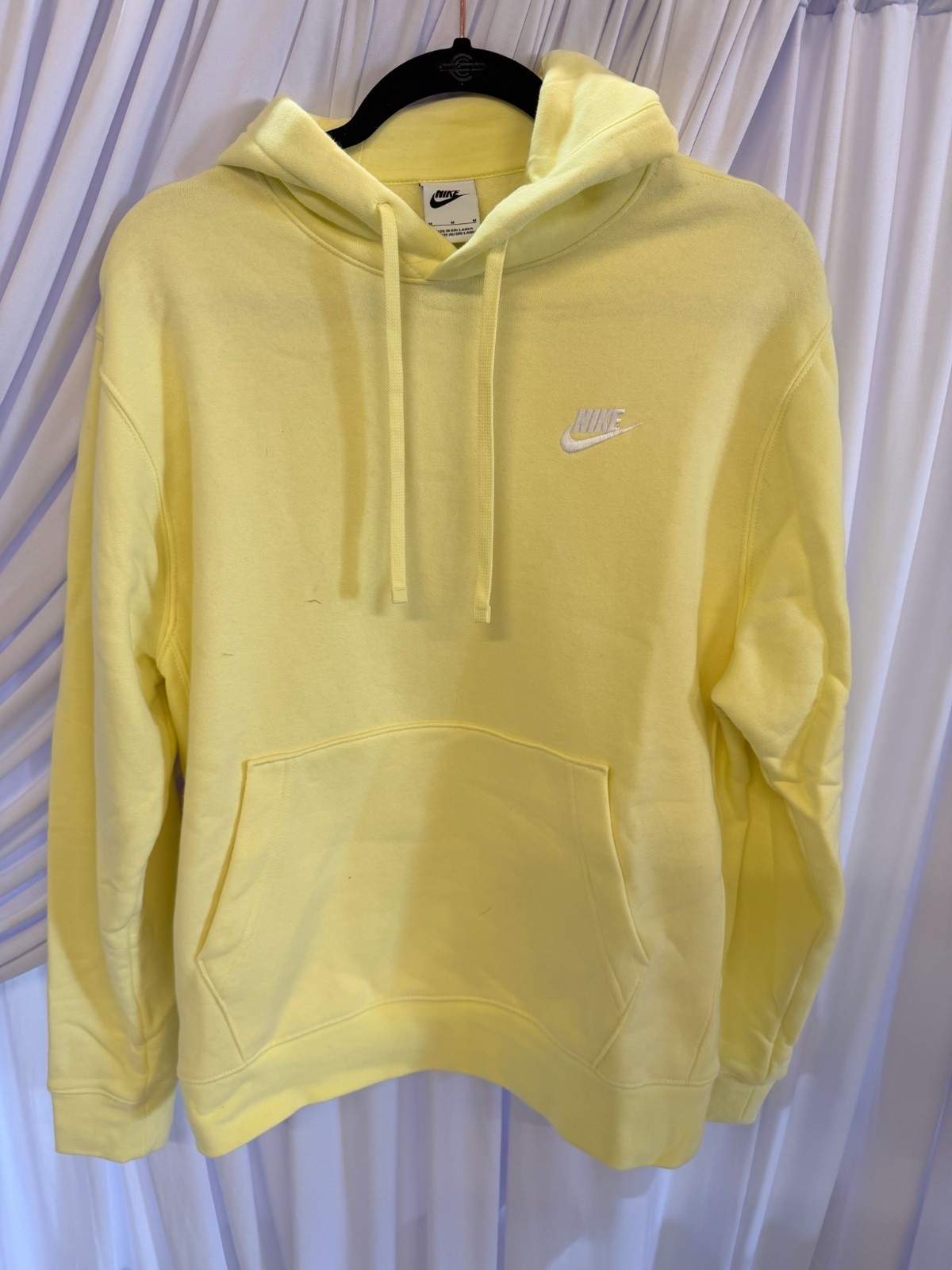 Nike Sportswear Club Fleece Hoodie in Pale Yellow Nike Sportswear Club Fleece Hoodie in Pale Yellow