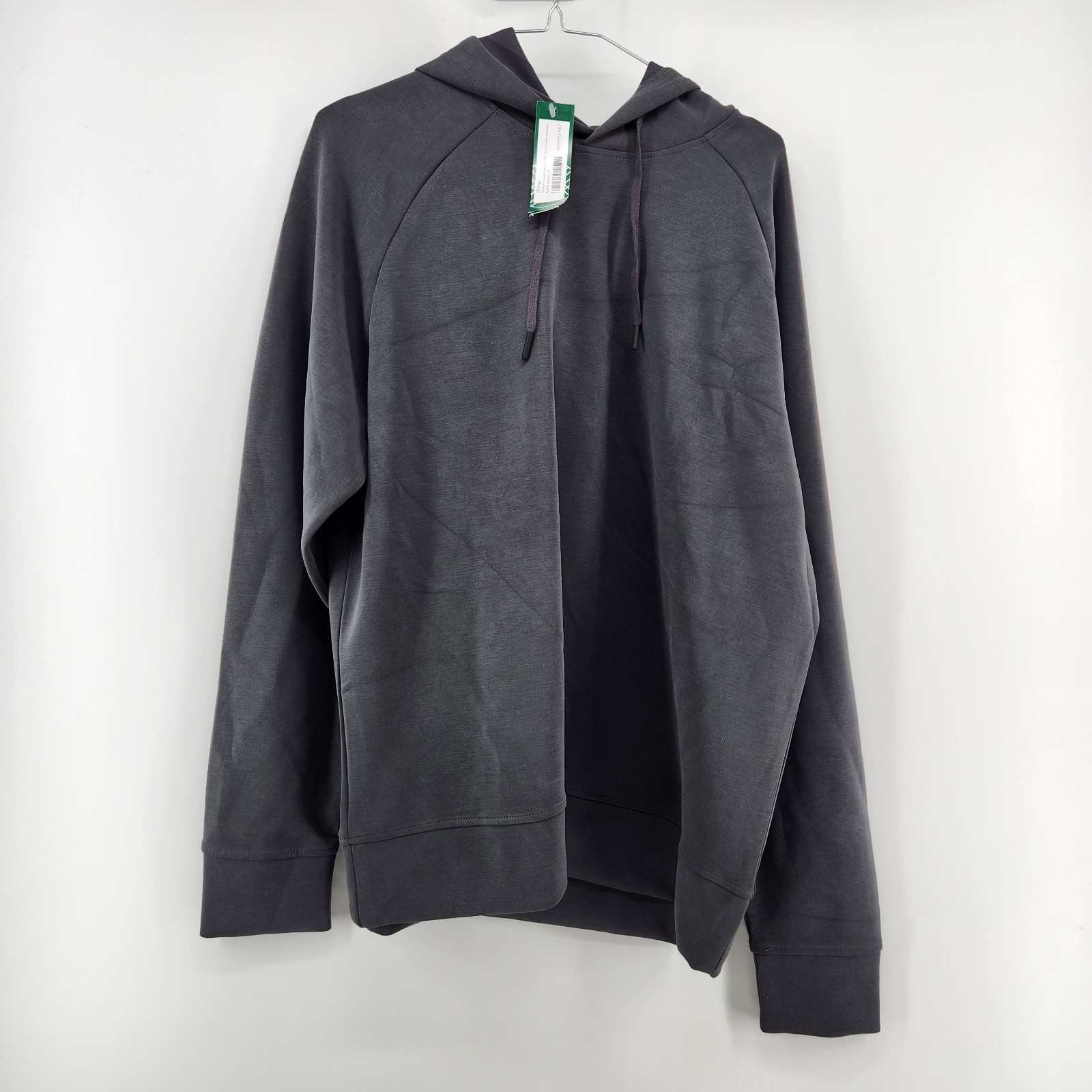 01.Algo Men\'s Dark Grey Large Performaluxe Relaxed Fit Commuter Hoodie NWT 01.Algo Men\'s Dark Grey Large Performaluxe Relaxed Fit Commuter Hoodie NWT