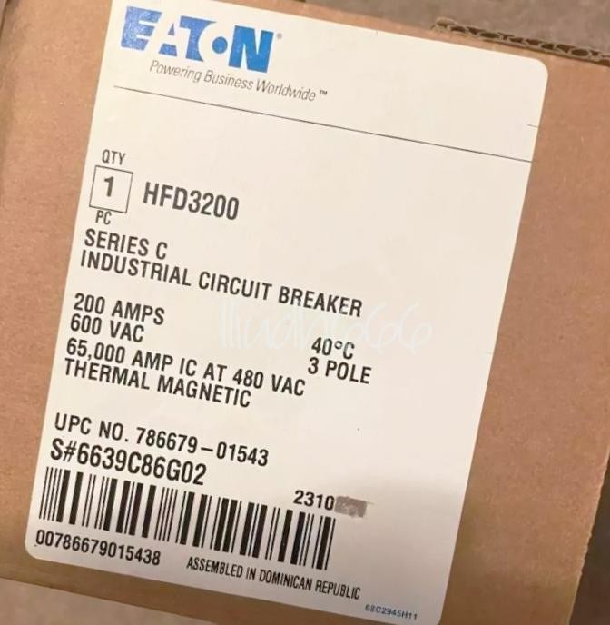 One NEW EATON HFD3200 Circuit Breaker One NEW EATON HFD3200 Circuit Breaker
