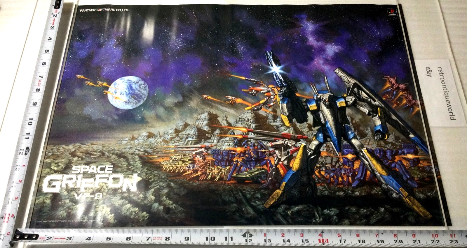 SPACE GRIFFON VF-9 PS1 Store Promo Poster Display 1995 PlayStation 1 Japan RARE SPACE GRIFFON VF-9 PS1 Store Promo Poster Display 1995 PlayStation 1 Japan RARE