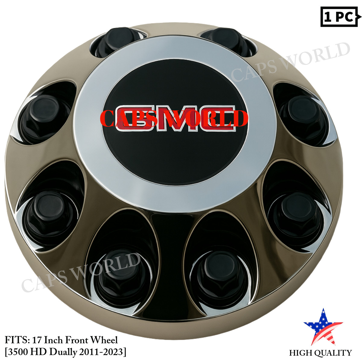 ONE FRONT Wheel Cap for 2011~Current Sierra 3500HD 17 ONE FRONT Wheel Cap for 2011~Current Sierra 3500HD 17