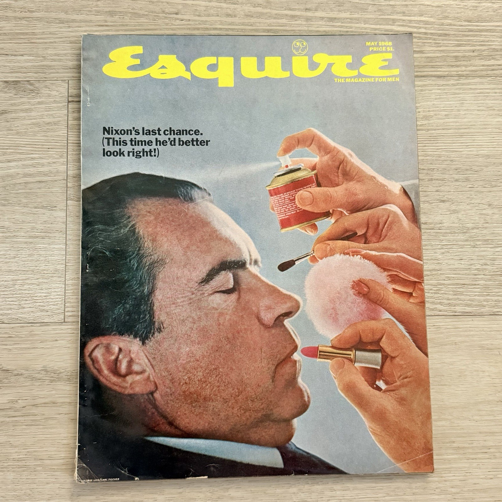 Vintage May 1968 Esquire Magazine Nixon's Last Chance Cover Art - Good Condition Vintage May 1968 Esquire Magazine Nixon's Last Chance Cover Art - Good Condition