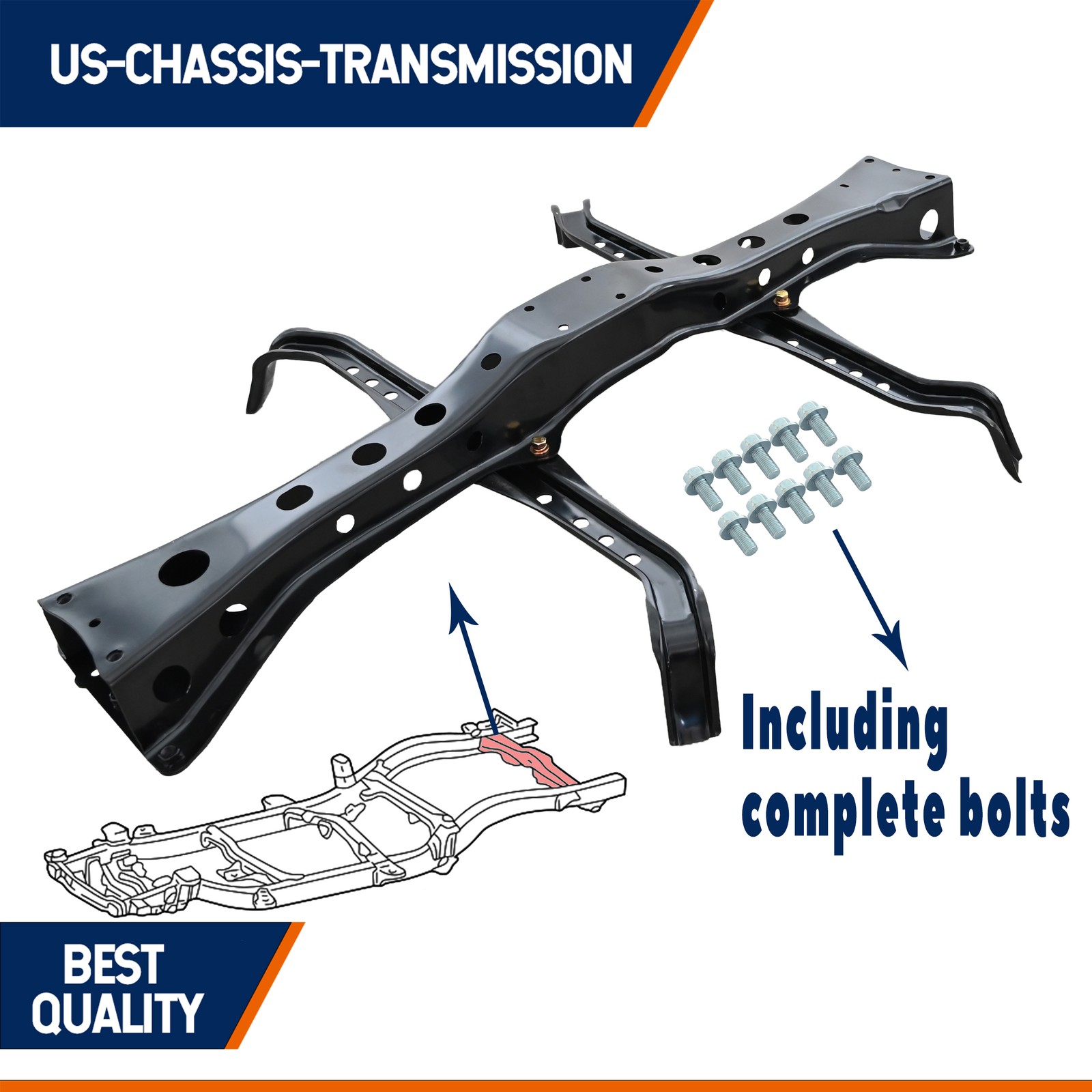 New Rear Frame Crossmember 4x4 4x2 Fits 95-04 Toyota Tacoma Prerunner 5120904010