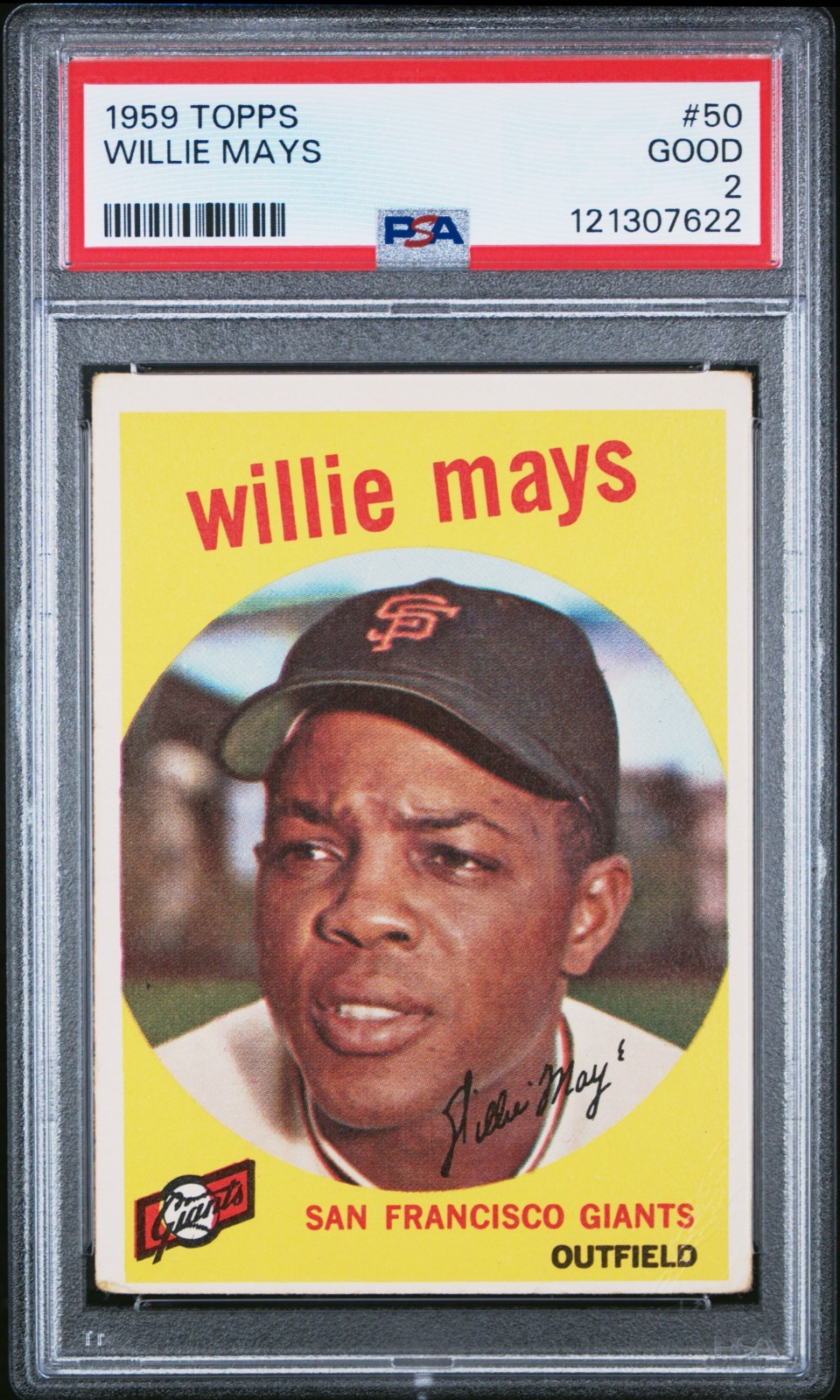 1959 Topps - Willie Mays #50 PSA Good 2 Beautiful Card 1959 Topps - Willie Mays #50 PSA Good 2 Beautiful Card
