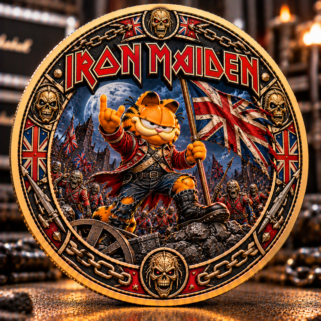 Garfield x Iron Maiden The Trooper Commemorative Coin CB3506