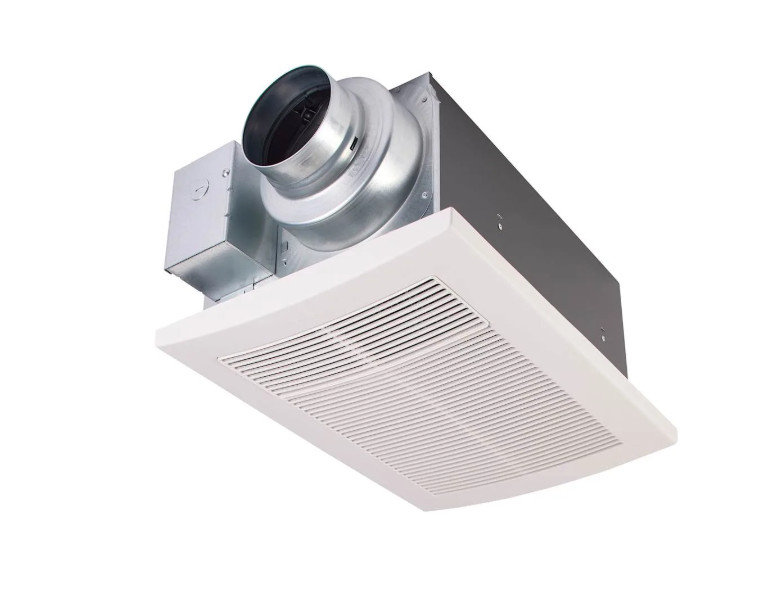 Panasonic FV-0511VH1 110 CFM 0.7 Sone Ceiling Mounted Exhaust Fan with Heater Panasonic FV-0511VH1 110 CFM 0.7 Sone Ceiling Mounted Exhaust Fan with Heater