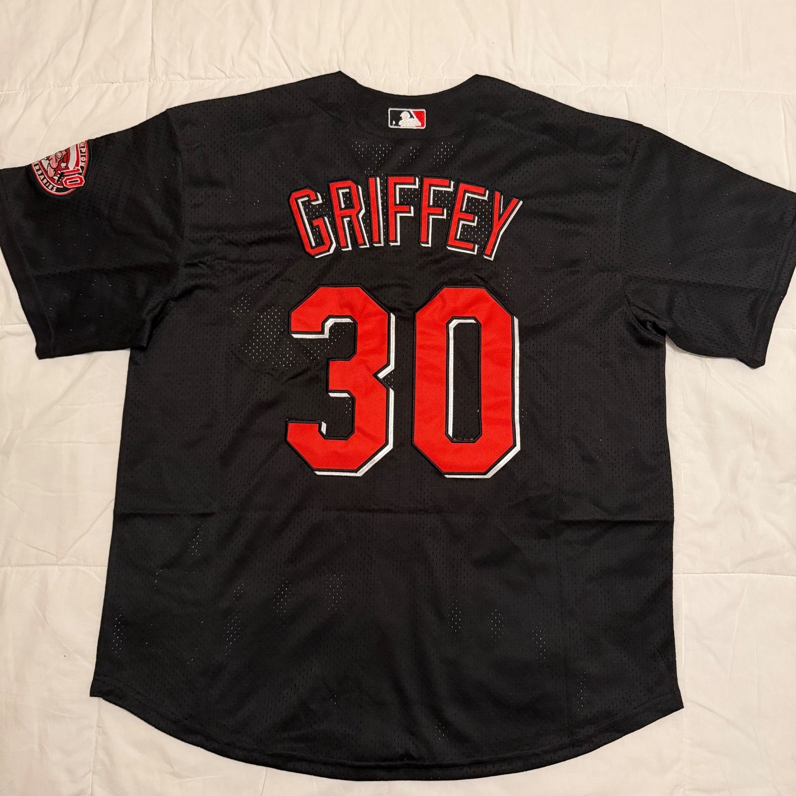 Cincinnatti Reds Ken Griffey Black Jersey Mens Sizes Stiched