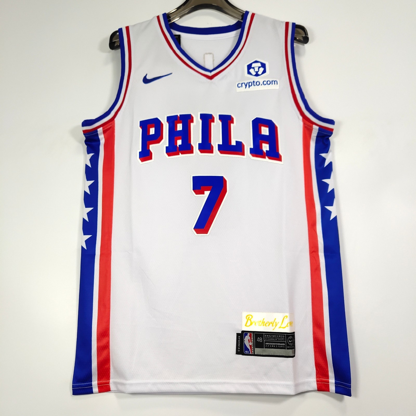 Jaylen Brown #7 Jersey,Embroidered,White,76ers Jaylen Brown #7 Jersey,Embroidered,White,76ers