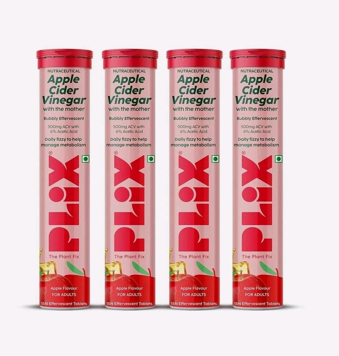 PLIX THE PLANT FIX Apple Cider Vinegar Weight Loss Tablets Pack 4 (AppleFlavour) PLIX THE PLANT FIX Apple Cider Vinegar Weight Loss Tablets Pack 4 (AppleFlavour)