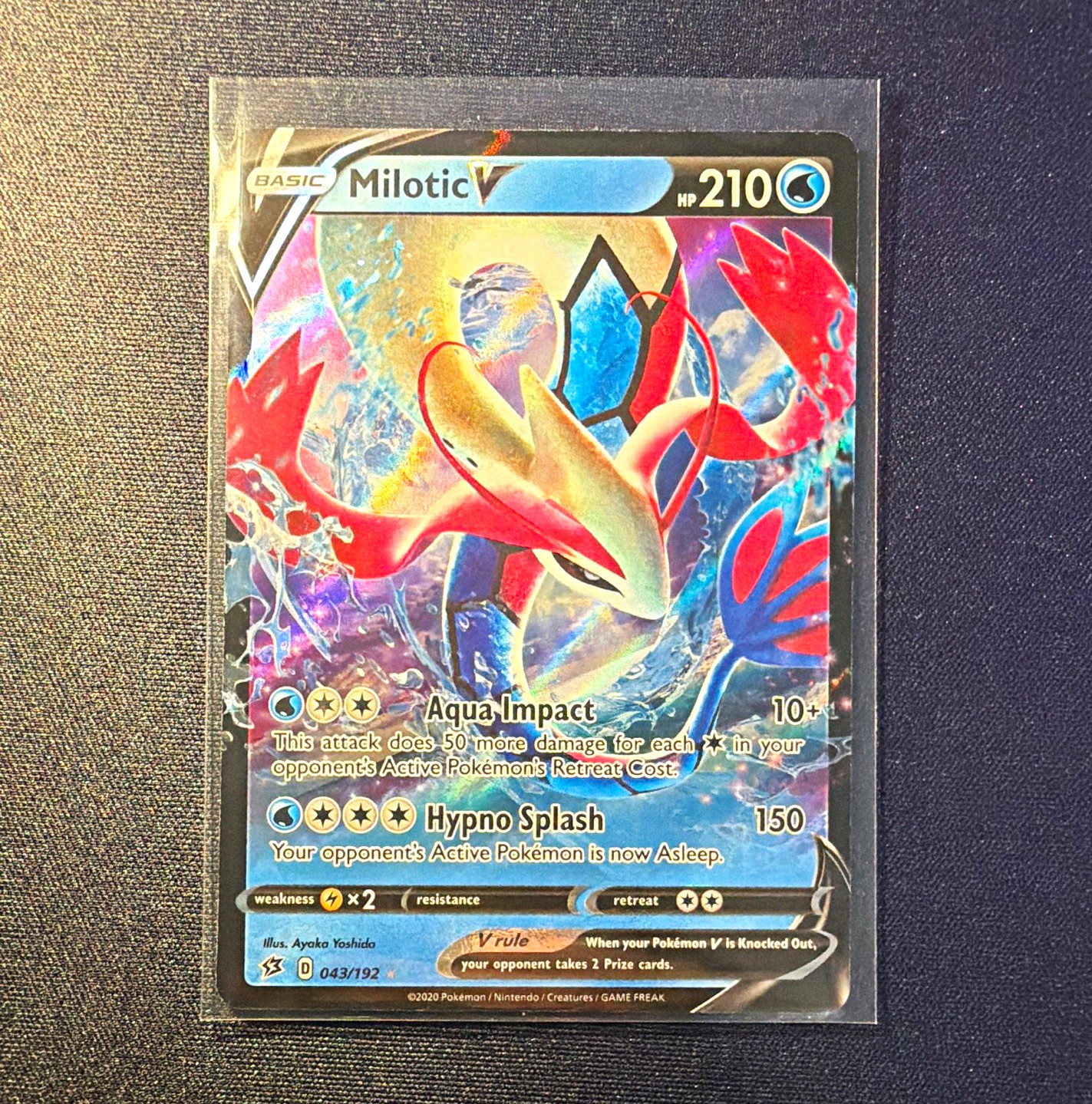 The Pokémon Company Milotic V 043/192 SWSH02 Rebel Clash Full Art Holo UR EN The Pokémon Company Milotic V 043/192 SWSH02 Rebel Clash Full Art Holo UR EN