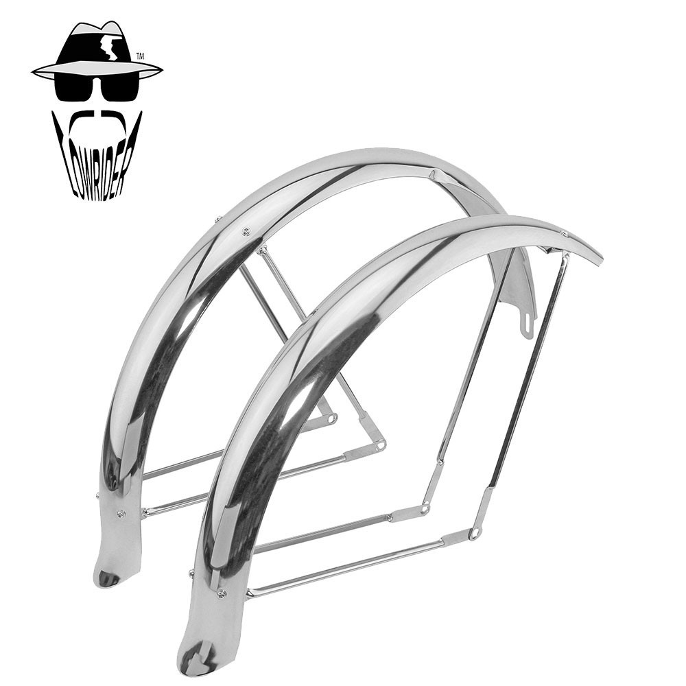 ORIGINAL LOWRIDER 26” Flared Adjustable Balloon Bike Fender Set – Complete Set.