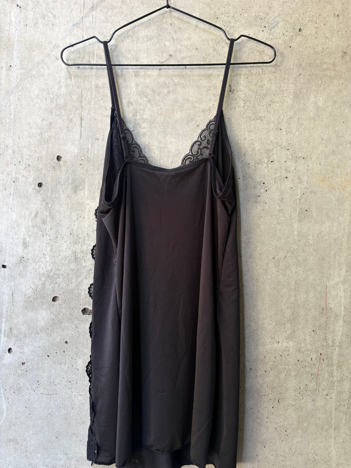 Y2K Black Lace Trim Gemstone Slip Camisole