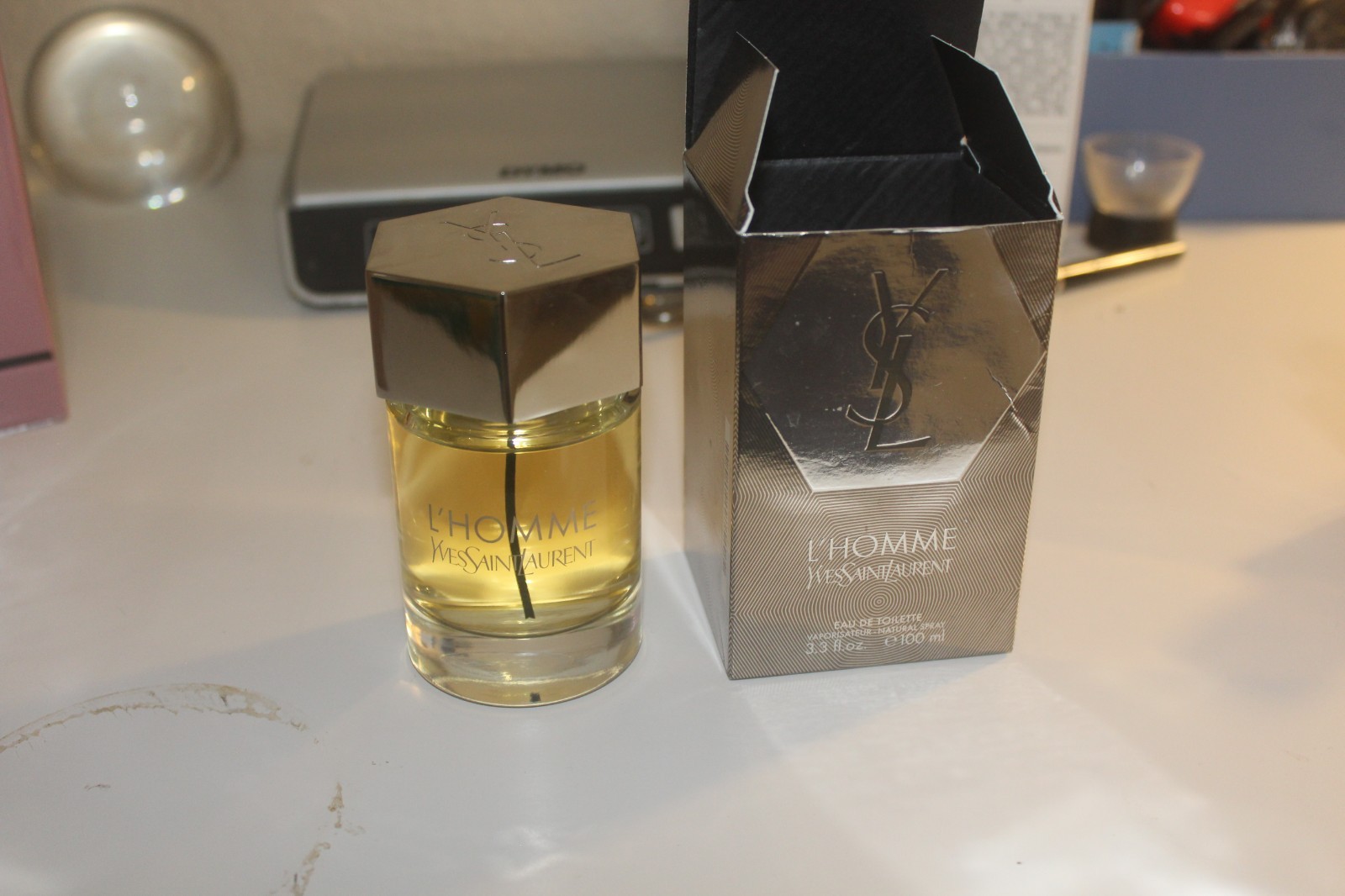 VINTAGE FULL BOTTLE L\'Homme 3.3oz Yves Saint Laurent YSL Rare Batch 0aba edt VINTAGE FULL BOTTLE L\'Homme 3.3oz Yves Saint Laurent YSL Rare Batch 0aba edt