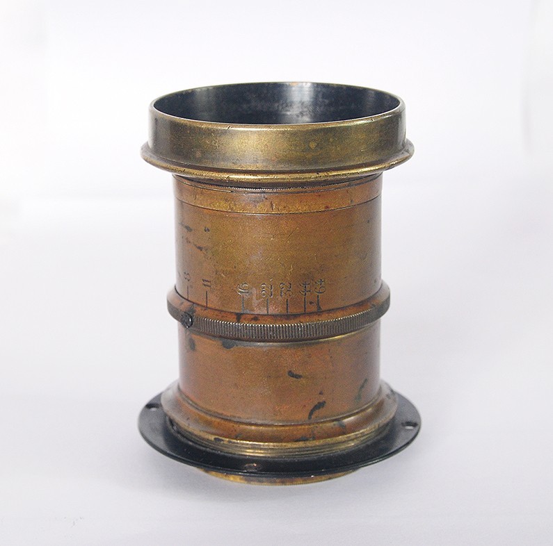 Antique 24 Inch F8 Large Format Brass Lens, Wet Plate era Covers 11x14 or 12x20