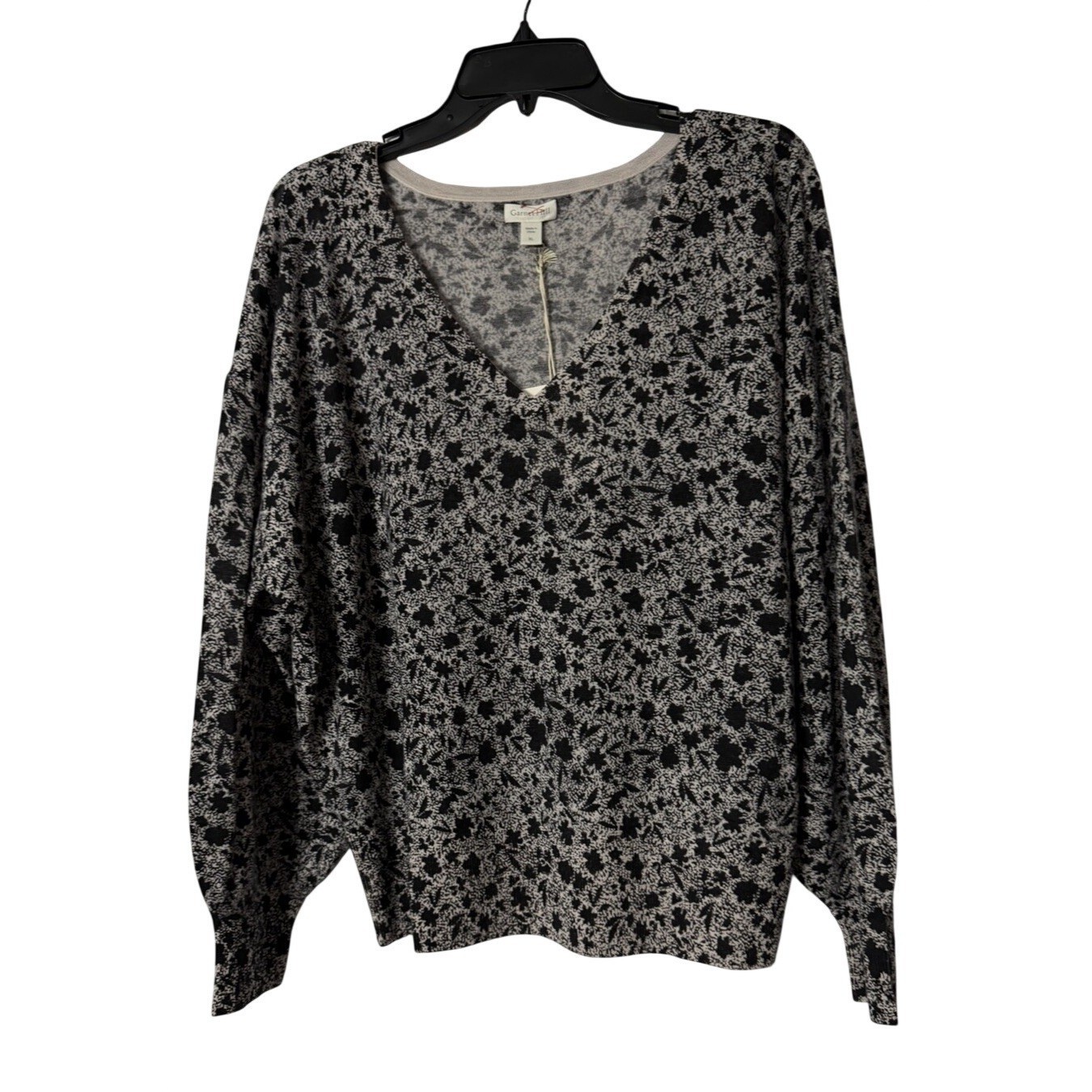 NWT Garnet Hill Womens Long Sleeve Wool Pullover V Neck Top Blouse Shirt Size XL NWT Garnet Hill Womens Long Sleeve Wool Pullover V Neck Top Blouse Shirt Size XL