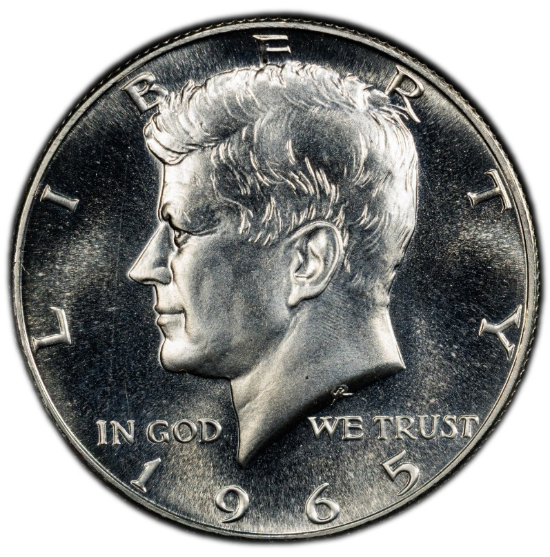 1965 S Special Mint Set Finish Kennedy Half Dollar 50C
