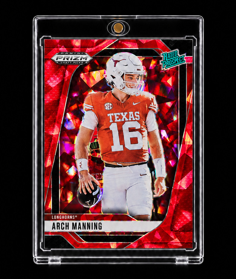 ARCH MANNING RUBY ICE ROOKIE REFRACTOR HOLO ATOMIC ICE SP Prizm TEXAS