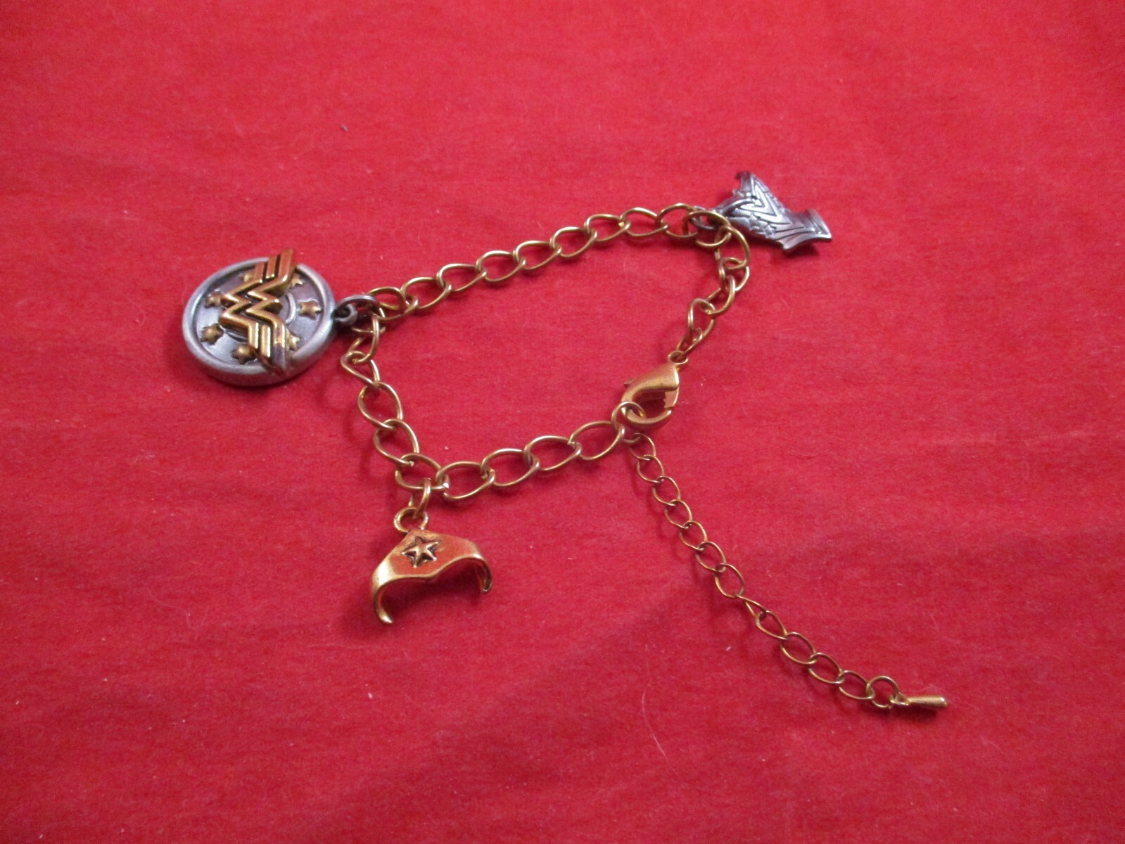 Wonder Woman Shield Bracelet w/ Charms \