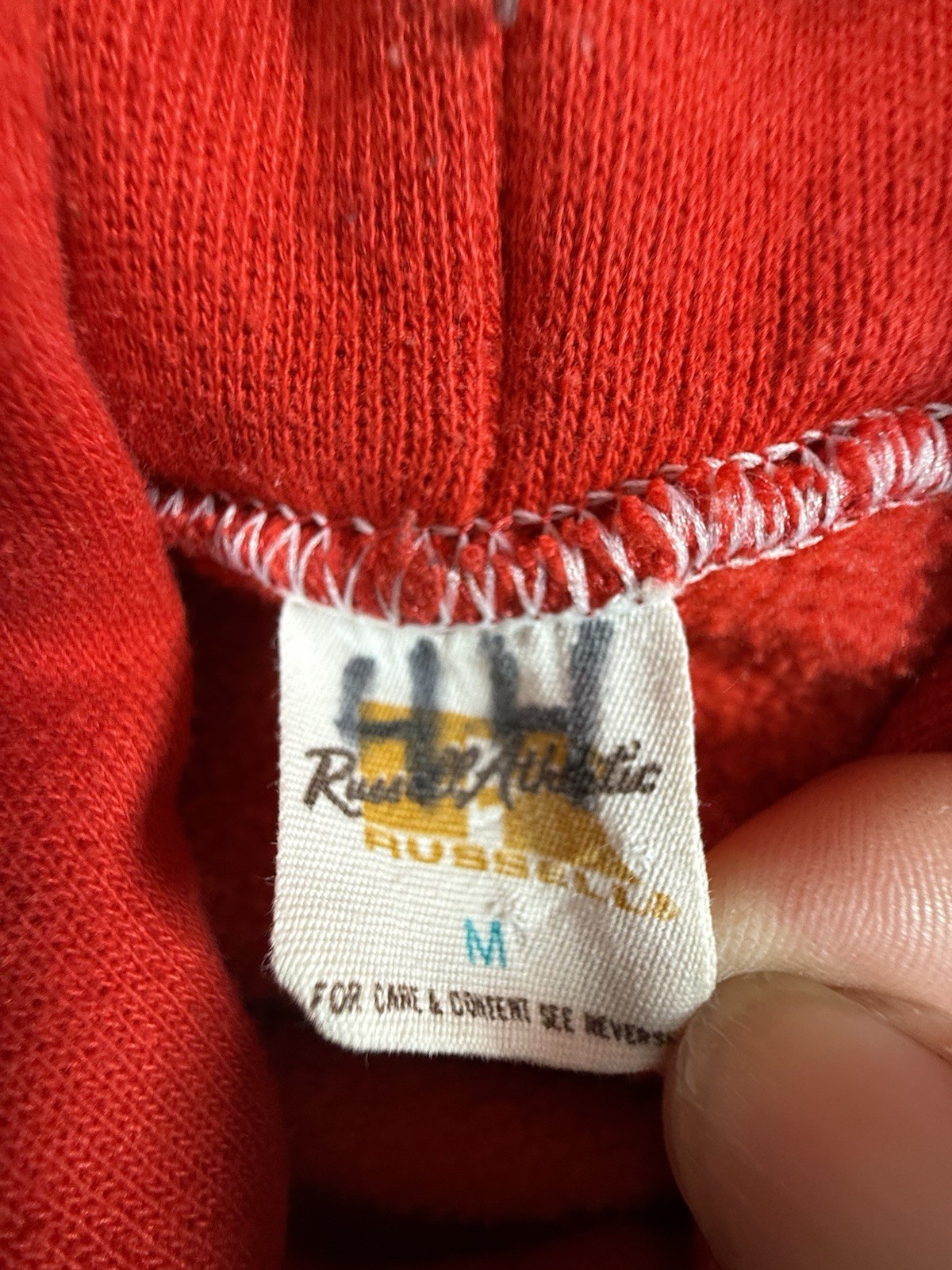 Vintage 70s Russell Athletic Gold Tag Hoodie Medium Streetwear