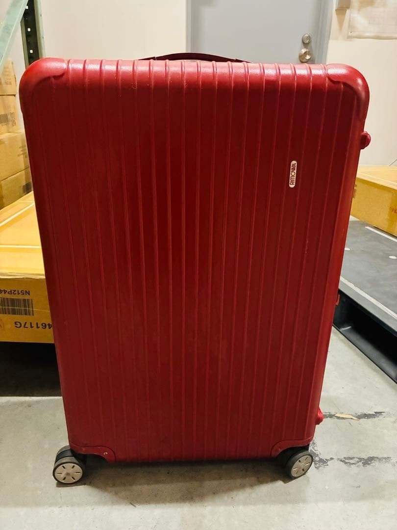 Rimowa Salsa 85L Red 4-wheels Carry Case Suitcase USED