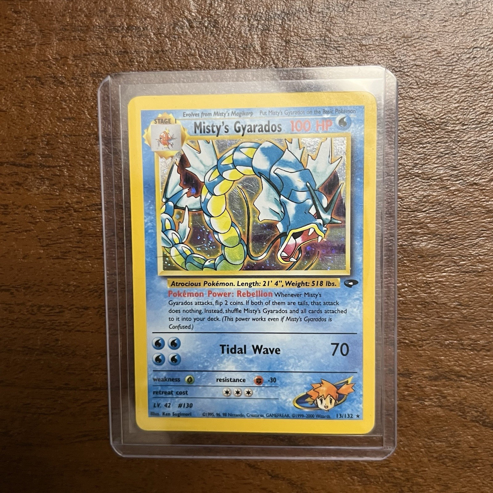 Pokémon TCG Misty's Gyarados Holo Rare Gym Challenge 13/132 Unlimited Edition LP Pokémon TCG Misty's Gyarados Holo Rare Gym Challenge 13/132 Unlimited Edition LP