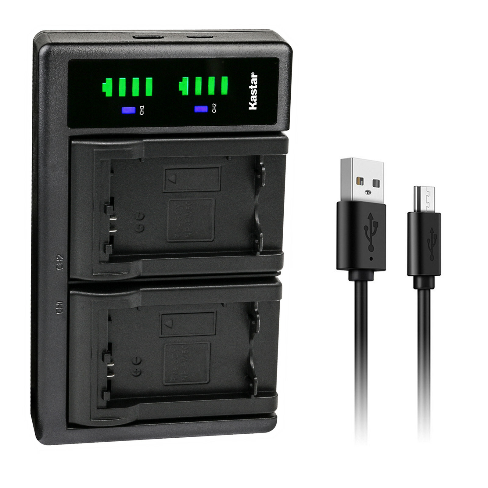 Kastar Battery LCD Dual Charger for Sony NP-FW50 & Sony ZV-E10 Mirrorless Camera Kastar Battery LCD Dual Charger for Sony NP-FW50 & Sony ZV-E10 Mirrorless Camera