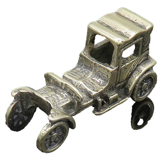 925 Sterling Silver  Vintage Shiny Old Fashioned Car Trinket  TR2806