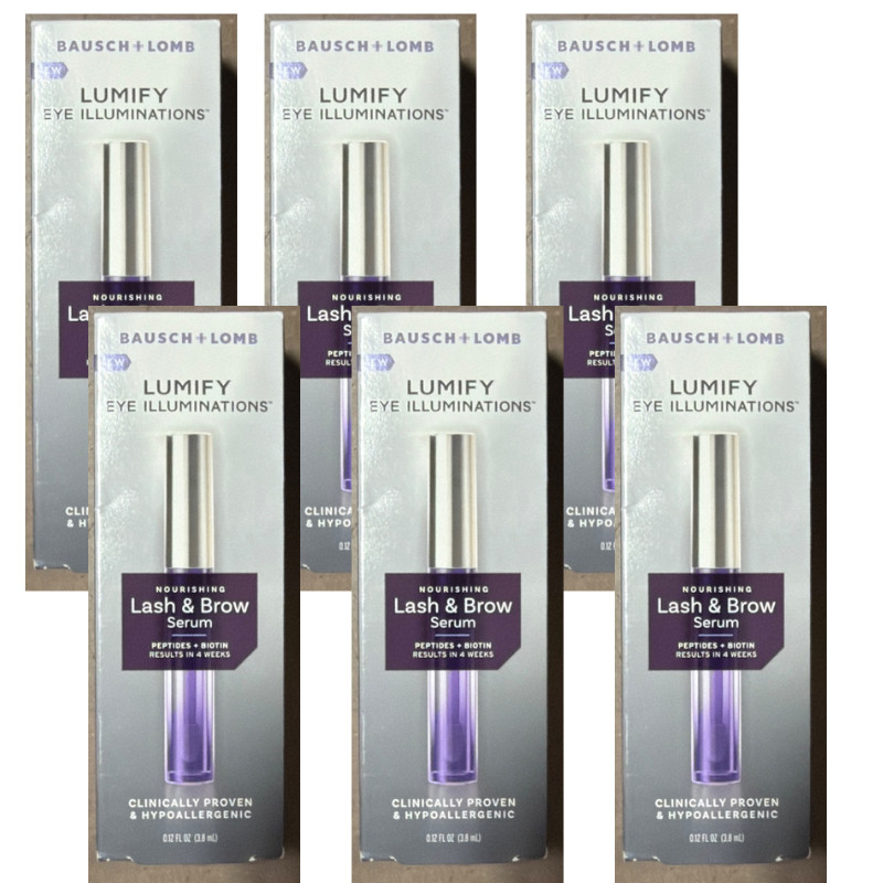 6 Pack Bausch + Lomb Lumify Lash & Brow Serum Eye Illuminations 0.12 oz 6 Pack Bausch + Lomb Lumify Lash & Brow Serum Eye Illuminations 0.12 oz