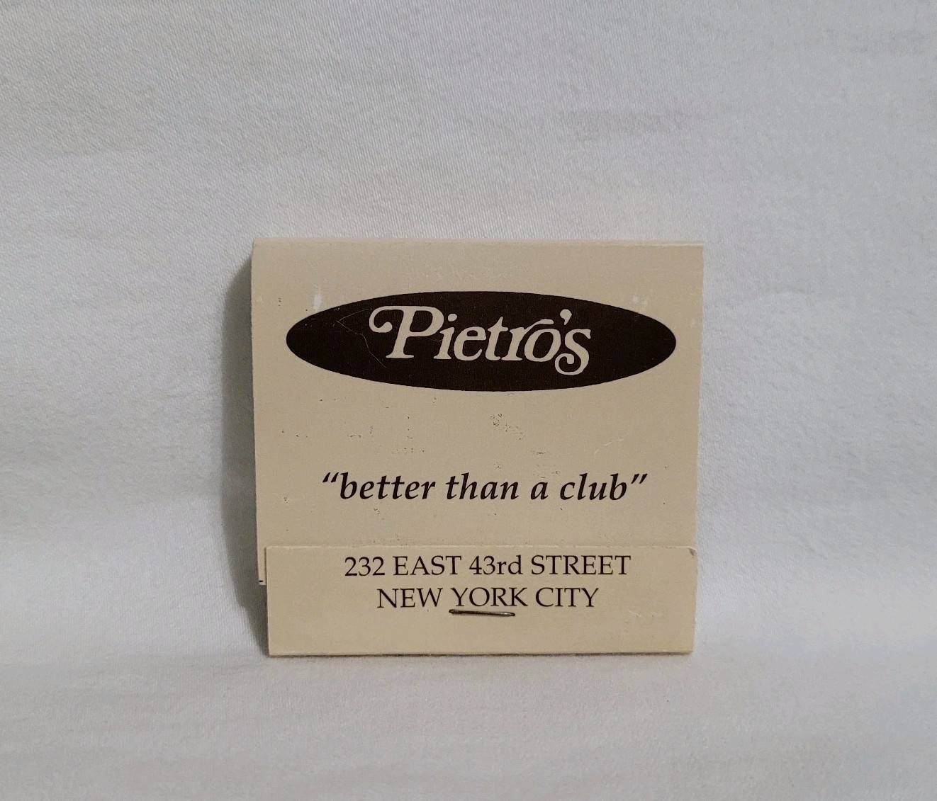 Vintage Pietro\'s Restaurant Matchbook New York City Advertising Matches Full