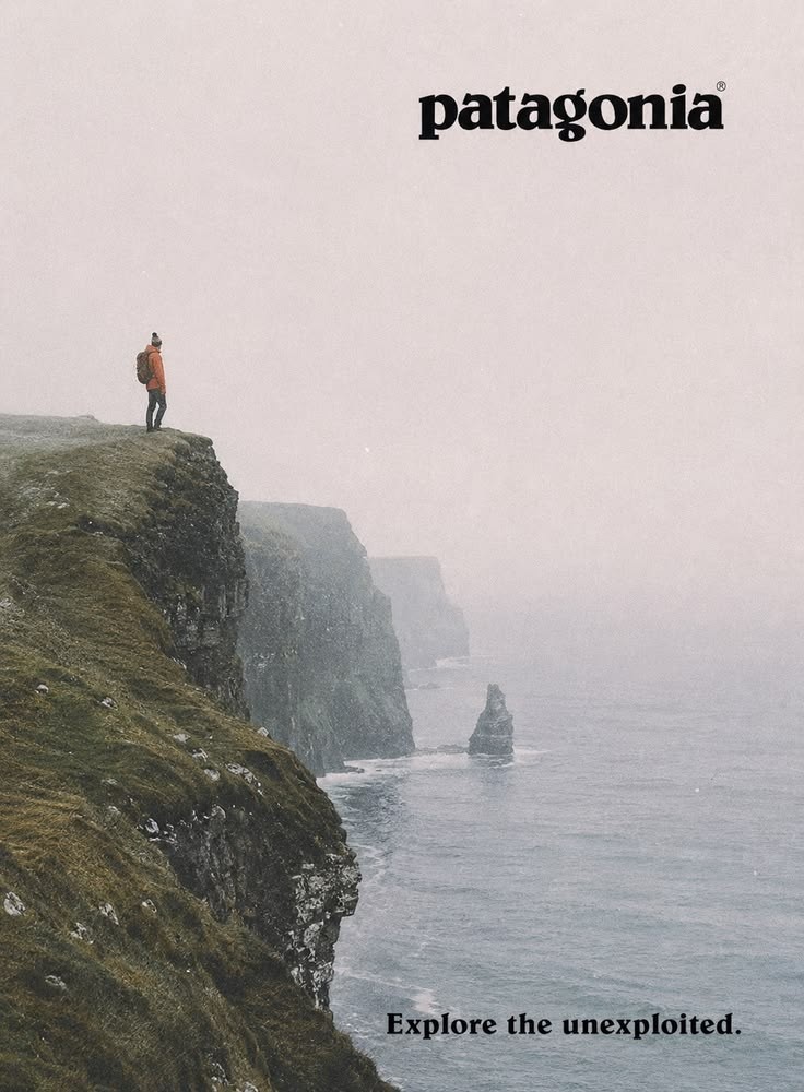 Patagonia Explore the Unexploited Coastal Cliff Adventure Poster