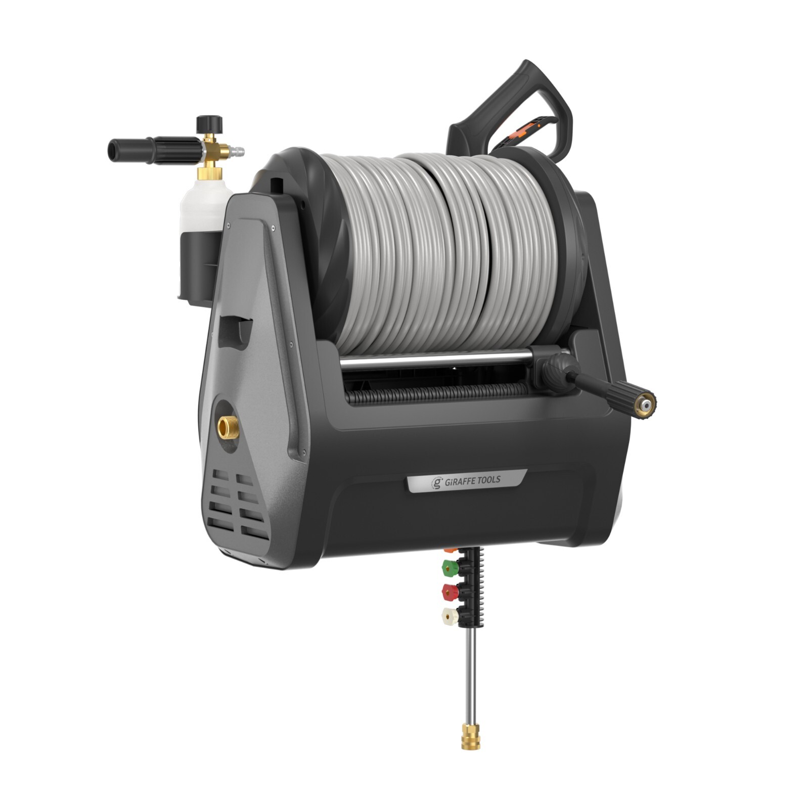 Giraffe Tools Grandfalls Pressure Washer Plus, Ultra-Soft Hose, Max 2900 PSI