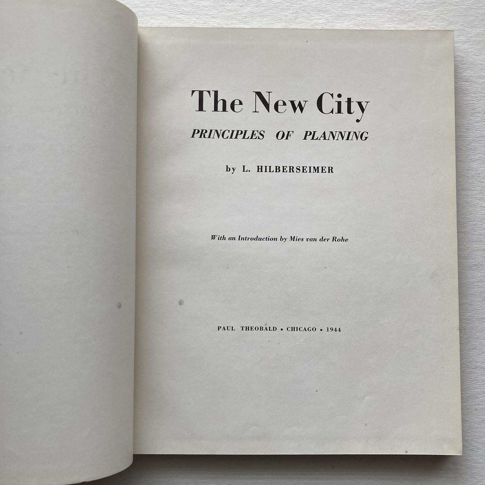 Vintage 1944 The New City L Hilberseimer Architecture HC 1st Ed Illustrated