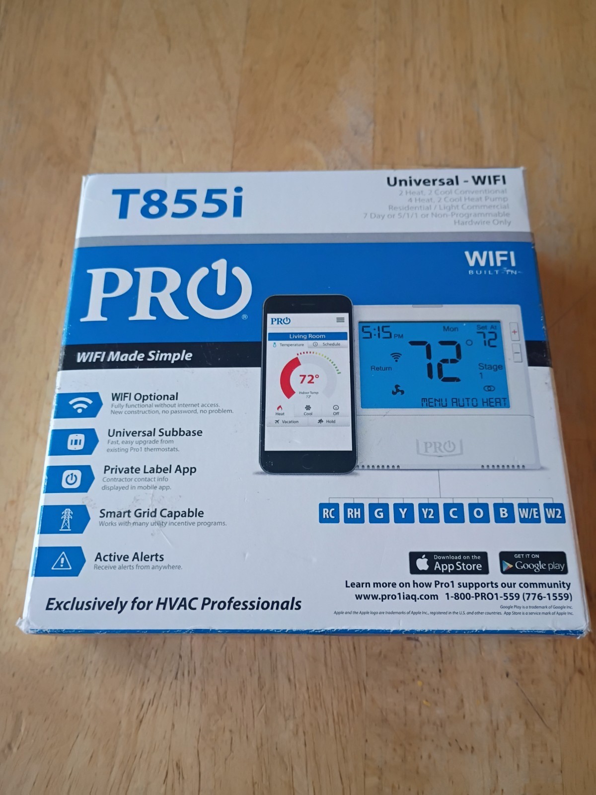 Pro1 T855i 7-Day 5/1/1 Or Non Programmable Universal Thermostat Pro1 T855i 7-Day 5/1/1 Or Non Programmable Universal Thermostat