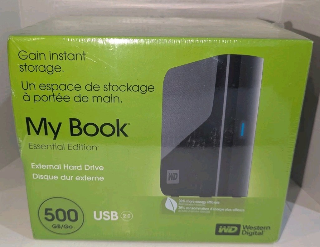 Western Digital External HD 500 GB My Book Essential Edition USB 2.0 (Sealed)