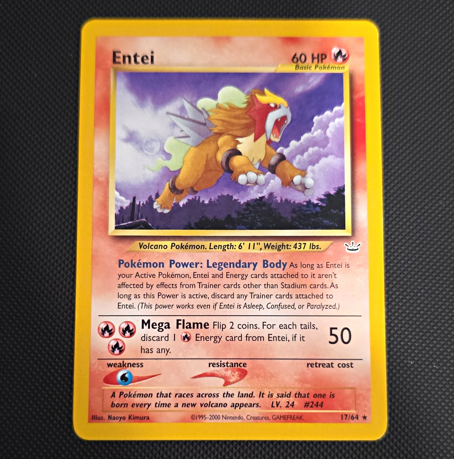 Pokemon TCG Entei Neo Revelation 17/64 Regular Rare Unlimited Basic 60HP EN Pokemon TCG Entei Neo Revelation 17/64 Regular Rare Unlimited Basic 60HP EN
