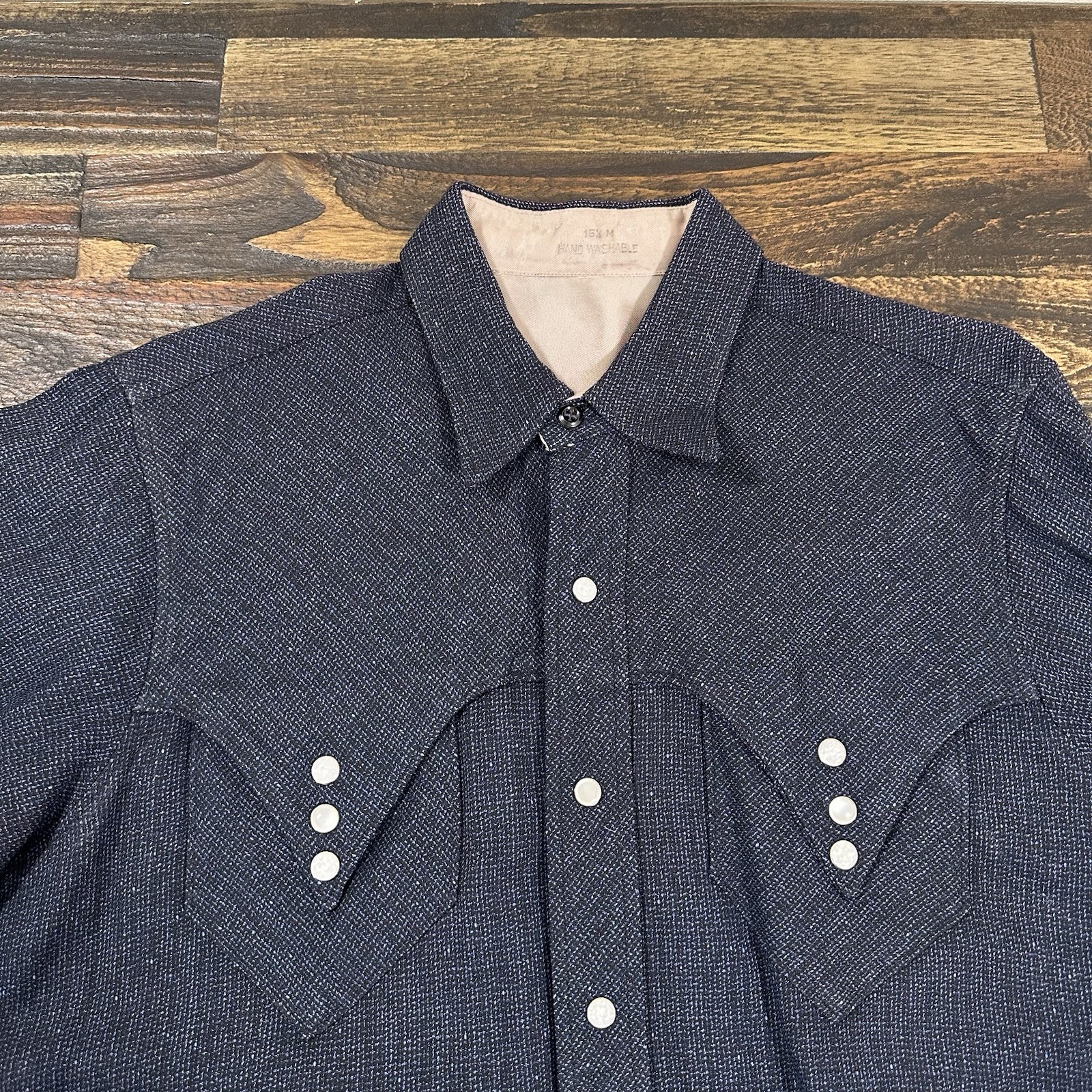 Rare VTG 50s MILLER Western Wear Sawtooth Triple Snap Shirt M Special Pattern Rare VTG 50s MILLER Western Wear Sawtooth Triple Snap Shirt M Special Pattern