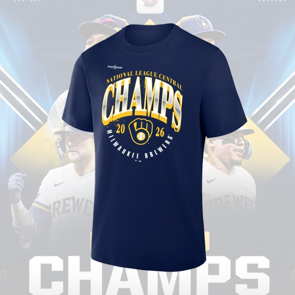 HOT - Milwaukee Brewers 2026 NL Central Division Champions Locker Room FREESHIP