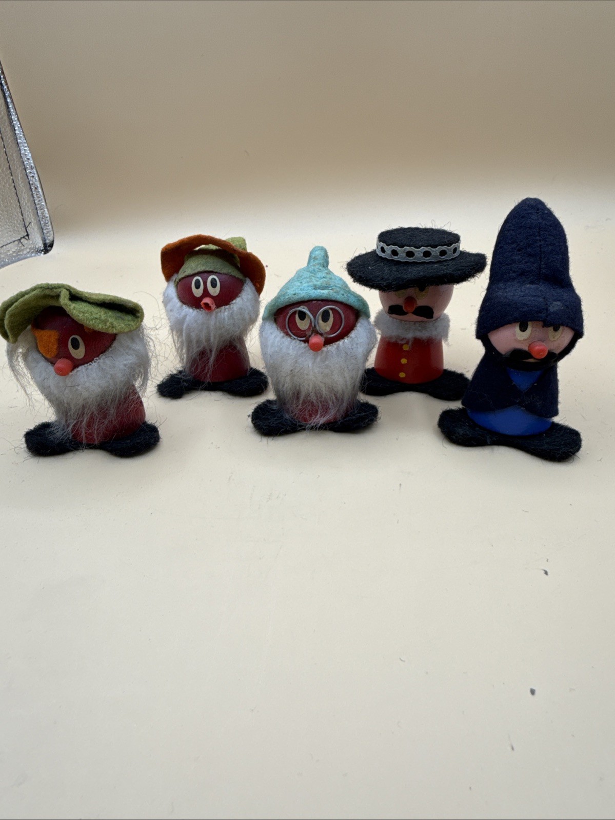 Vintage 1970s Kellogg\'s Cereal Little People Wood Felt Elf Gnome Figures Lot Vintage 1970s Kellogg\'s Cereal Little People Wood Felt Elf Gnome Figures Lot