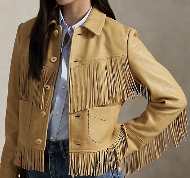 Women's Vintage Lambskin Leather Jacket 100% Real brown Latest Fringe Jacket Women's Vintage Lambskin Leather Jacket 100% Real brown Latest Fringe Jacket