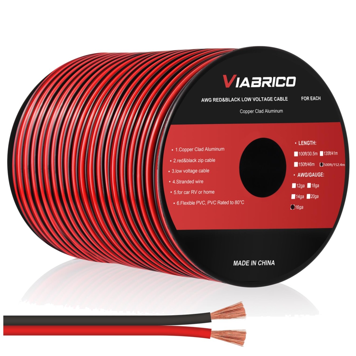 Flexible 16/2 500FT Wire Cable for LED Lighting 12V/24V Flexible 16/2 500FT Wire Cable for LED Lighting 12V/24V