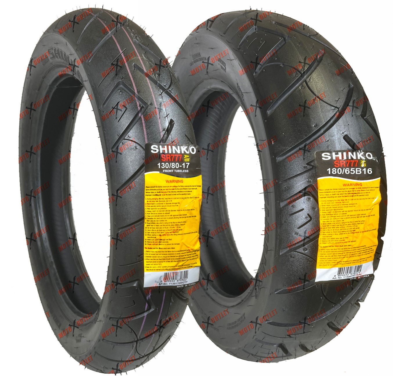 Shinko 777 130/80B17 180/65B16 Front Rear Tires Motorcycle Tire Set SR777