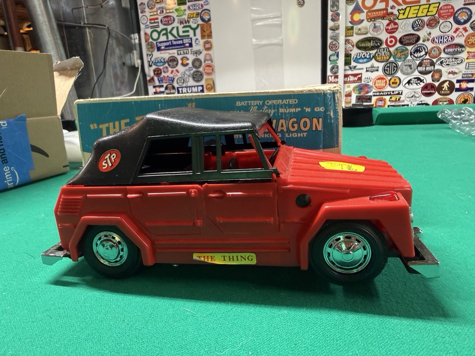 Vintage VW Volkswagen The Thing No 978 Battery Toy Bump N Go w/ Original Box 73 Vintage VW Volkswagen The Thing No 978 Battery Toy Bump N Go w/ Original Box 73